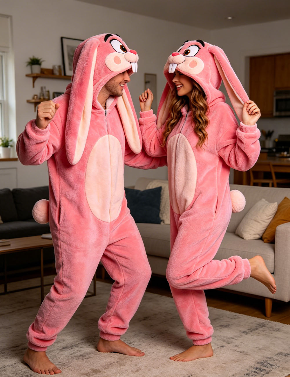 Pink Long-Eared Bunny Costume