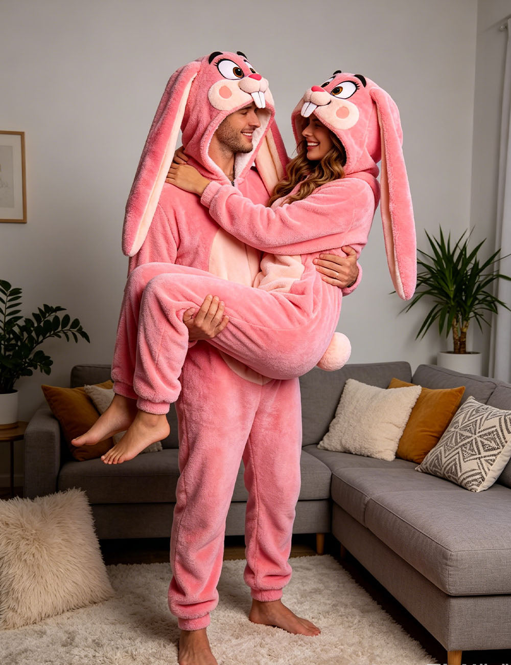 Pink Long-Eared Bunny Costume