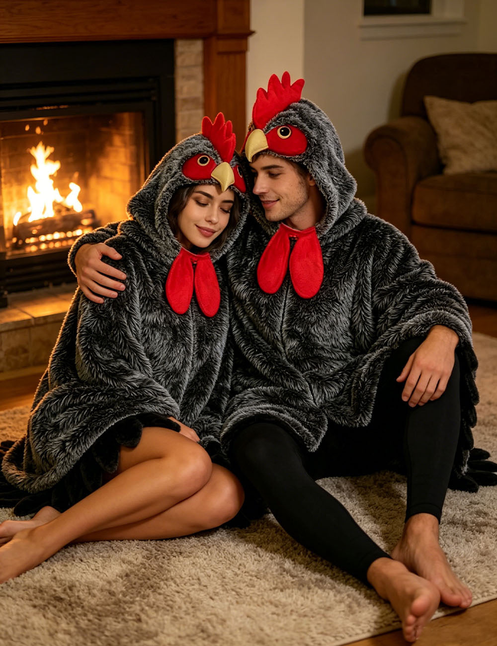 Black Rooster Top Costume