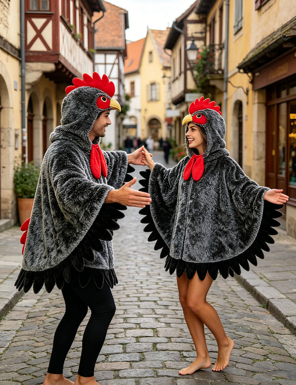 Black Rooster Top Costume