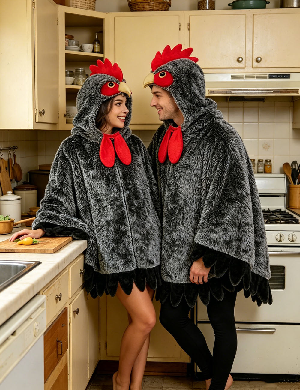 Black Rooster Top Costume