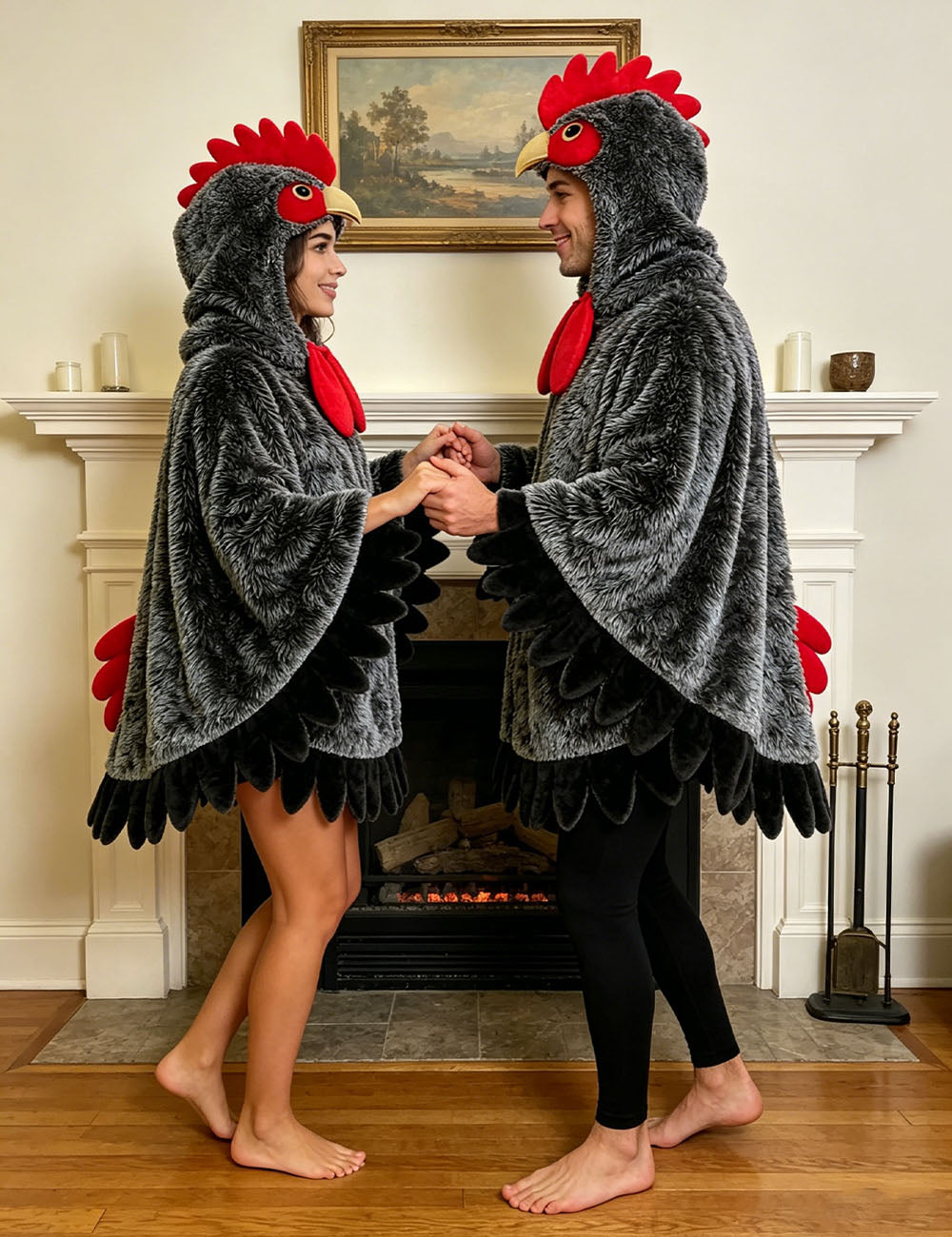 Black Rooster Top Costume
